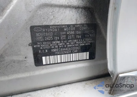 2013 Hyundai Sonata Hybrid Limited из США, поврежденный, VIN KMHEC4A44DA100961